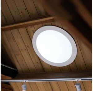 Powerdaylight diam. 53cm Plafondplaat rond opbouw wit binnenzijde