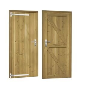 douglas enkele deur inclusief kozijn links draaiend geimpregneerd groen 900x2010mm