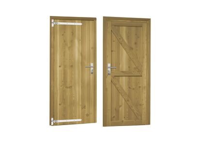 douglas enkele deur inclusief kozijn links draaiend geimpregneerd groen 900x2010mm