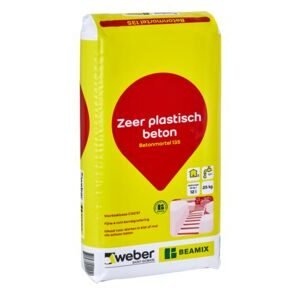 Weber Beamix Betonmortel 135 zeer plastische beton 25kg