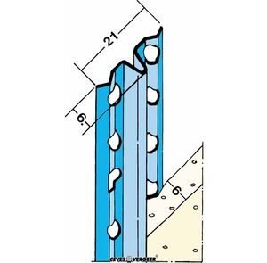 afreiprofielgeleider verzinkt staal 6x3000mm