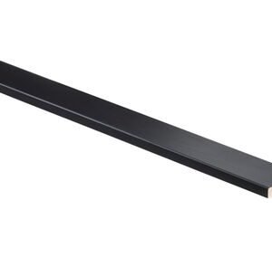 Qpine Grenen B K17 O/S Koplat Gevingerlast, Gelamineerd Voorgelakt KO01 Zwart 12x70x2700mm