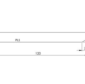 Q-pine Plint Voorgelakt Zwart ral 9011