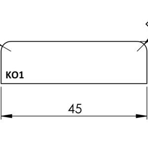 hardhout koplat recht gegrond ko1 FSC lvl 13x45x2450