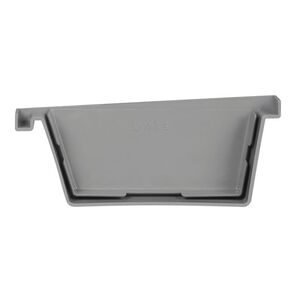 bakgoot einddeksel links 180mm grijs