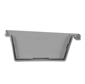 bakgoot einddeksel rechts 180mm grijs