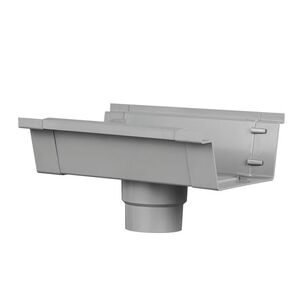 bakgoot uitloop 180mm grijs