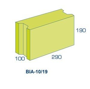BIA grindbetonblok grijs 10/19 100x190x290mm