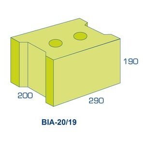 BIA grindbetonblok grijs 20/19 290x200x190mm