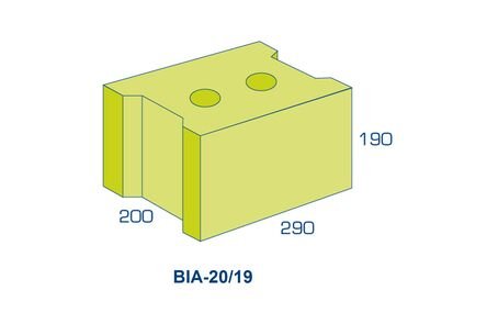 BIA grindbetonblok grijs 20/19 290x200x190mm