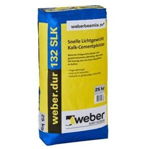 Weber weberdur 132 SLK kalk-cement pleister 25kg