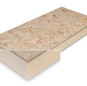 PIR + OSB geïsoleerde wandpaneel rd4,16 FSC Mix 70% 2440x600x90+9mm
