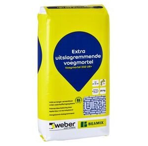 Weber Beamix voegmortel 332 ur+ extra uitslagremmende voegmortel 2750 zwart 25kg