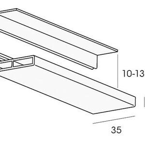 florence plafondplint 2-delig brillante 6x35x2700