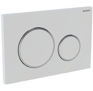 Geberit sigma20 bedieningsplaat 2-knops chroom wit