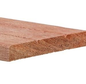 keruing plank geschaafd 4 ronde hoeken 15x145x1800mm