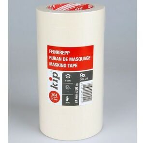 kip maskingtape 304 24mm x 50m (set van 9 stuks)