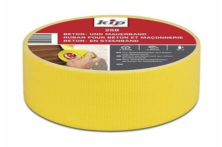 kip steenband verwijderbaar 258 44mm x 50m geel