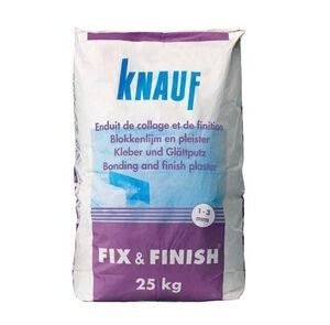 Knauf fix en finish blokkenlijm en pleistergips 25kg