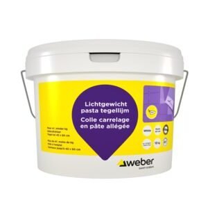 weber lichtgewicht pasta tegellijm emmer 10kg wit