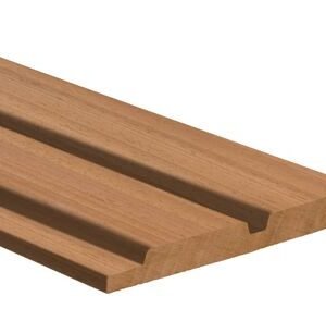 obeche noir dubbele channel ciding geschaafd onbehandeld FSC 100% 25x200x1000mm