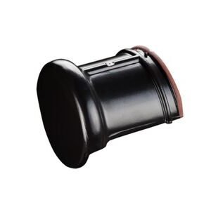 Koramic vario halfronde begin-/eindvorst keramisch matzwart verglaasd