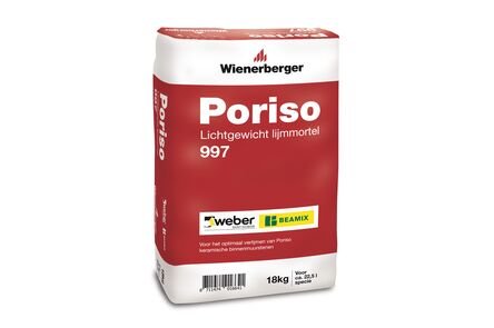 Wienerberger poriso lichtgewicht lijmmortel 997 18kg