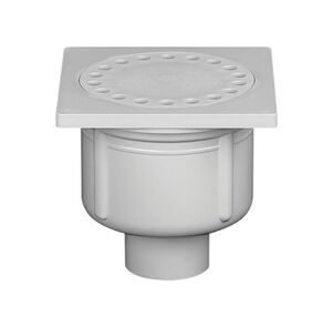 PVC doucheplug 100x100mm onder-uitlaat