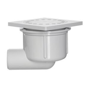 PVC doucheplug 100x100mm zij-uitlaat