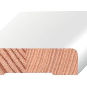 q-pine koplat recht afgelakt ral 9010 12x45x4800