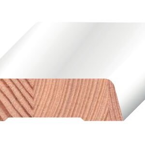 q-pine koplat sch. afgelakt ral 9010  12x45x4800