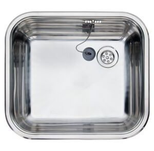 reginox spoelunit vierkant r18 4035osk rvs opbouw met stop en ketting