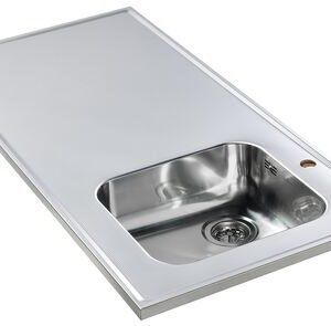 reginox rvs blad diamant 1 bak rechts met kraangat 600x1220