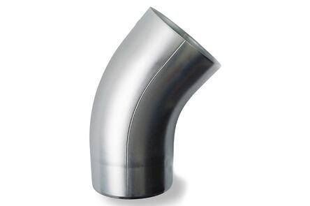 Rheinzink bocht 40° 80mm mof/spie- eind walsblank