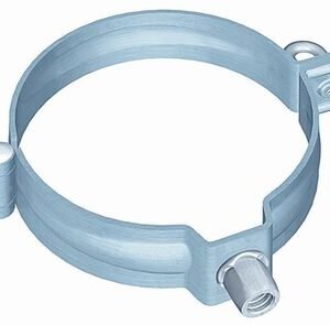 Rheinzink scharnierpijpbeugel + moer m10 80mm walsblank