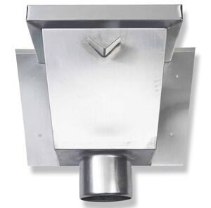 Rheinzink vergaarbak vierkant 80mm walsblank