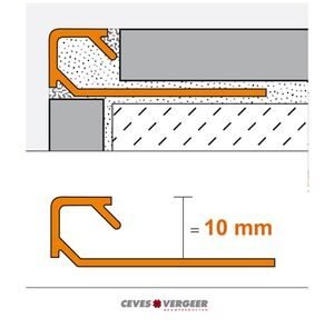 Schlüter tegelprofiel Q100AE aluminium 10x3000mm