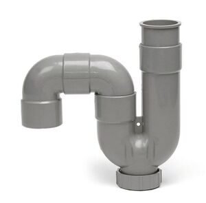 sifon PVC universeel p&s grijs