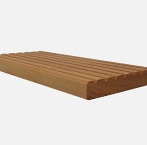 bilinga vlonderplank glad en gegroefd 25x145x3350mm