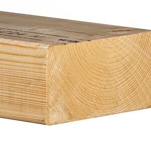 Balk Vurenhout C C24 Geschaafd 4 ronde hoeken FSC 100x250x4800mm