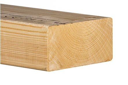 Balk Vurenhout C C24 Geschaafd 4 ronde hoeken FSC 100x250x4800mm