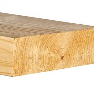 Balk Vurenhout C C24 Geschaafd 4 ronde hoeken FSC 75x275x5400mm