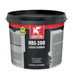 Griffon HBS-200 liquid rubber emmer zwart 16ltr