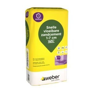 Weber snelle vloeibare zandcement 1-7 cm 25kg