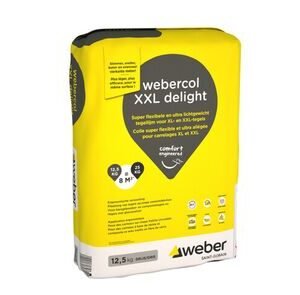 webercol xxl delight tegellijm zak 12,5kg grijs