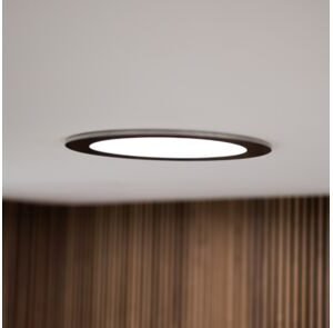 Powerdaylight diam. 25cm Plafondplaat rond opbouw zwart binnenzijde