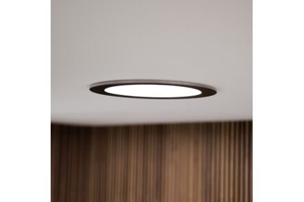 Powerdaylight diam. 25cm Plafondplaat rond opbouw zwart binnenzijde