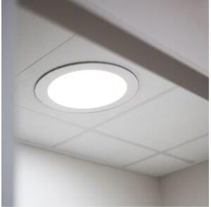 Powerdaylight diam. 25cm Plafondplaat rond opbouw wit binnenzijde