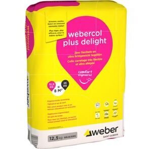 webercol plus delight tegellijm zak 12,5kg wit