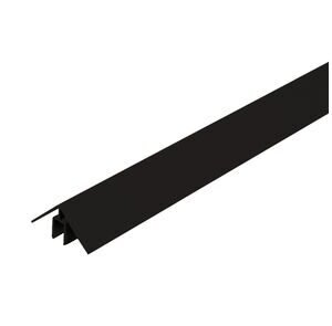 alu weo klikprofiel ebony black ral9005 50x50x3000mm